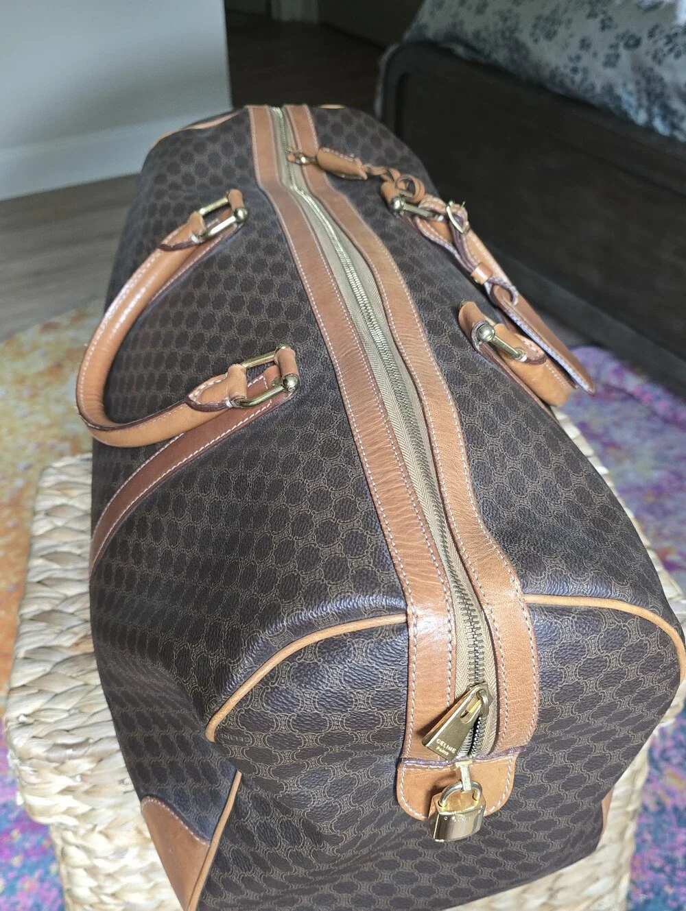 Authentic Celine Macadam Vintage Travel Bag